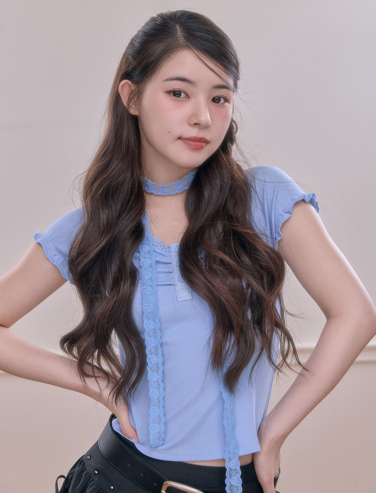 Light half wig) Jelly perm Elara (60cm)