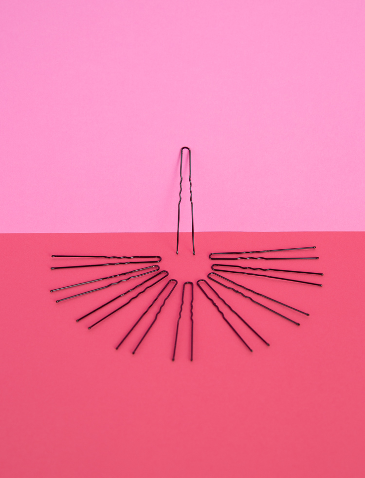 Care item) U-Hair pins (Straight) 10 pcs