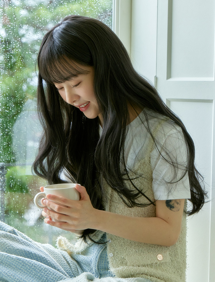 Full wig) Girlish Long Wave (Misty)
