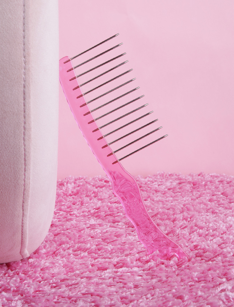 Care item) Steel Tooth comb- Wide