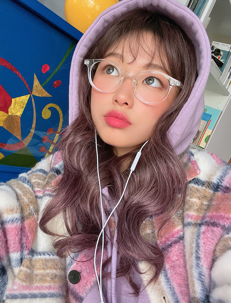 Salon Color Full wig) Jelly Perm Iris (Misty)
