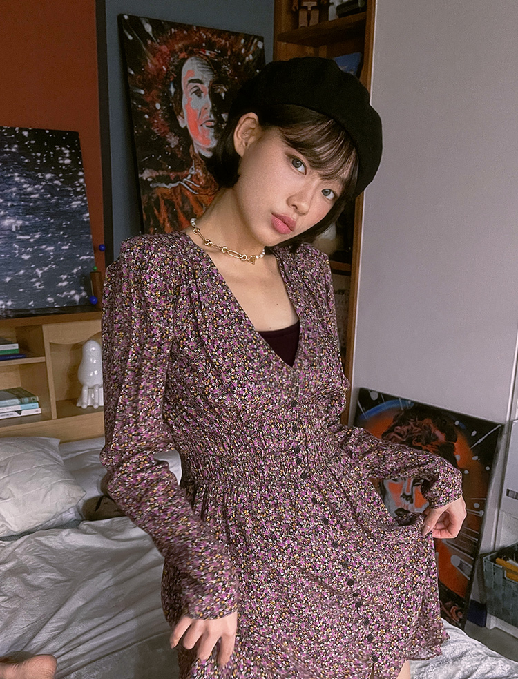 Full wig) Short hair cushion perm Raina (Suprme Fiber)