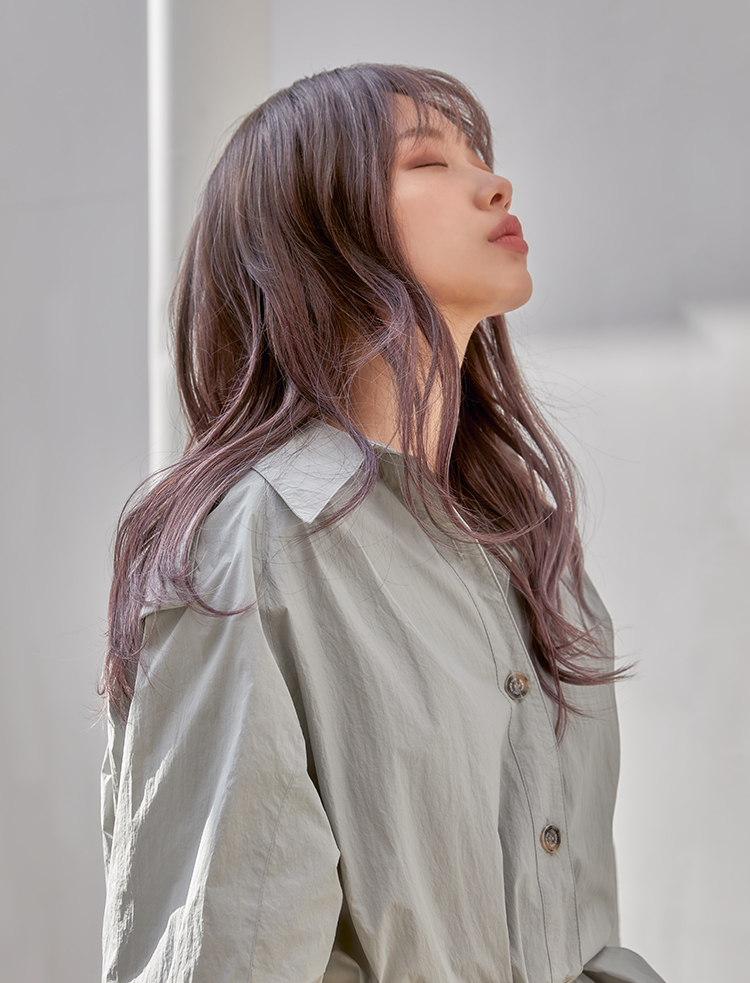 Salon Color Full wig) layered Hug Perm Merni (Misty)