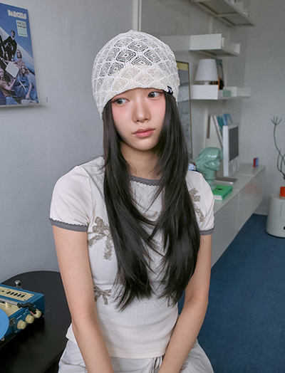 Semi-handmade full wig) Straight bunny (Misty) (non-clip)