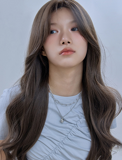 Semi-handmade Full wig) Loose Perm Roxanne (Misty) (non-clip)