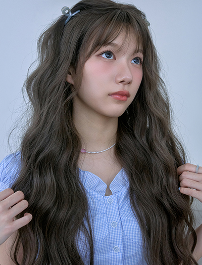 Non-clip Full wig) Hippie Perm Miang (Misty)