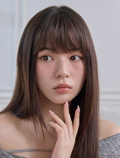 Wedding🖤 Sushi Bang) Soft Full Bangs (100% human hair)