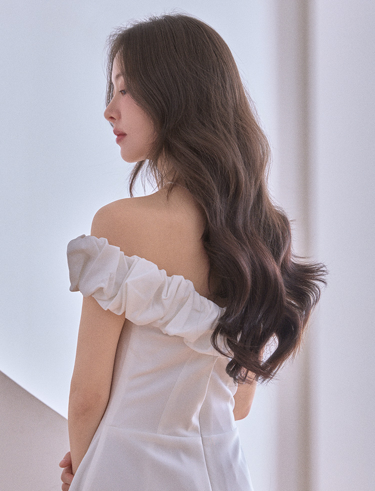 Wedding🖤 Hair extensions) 100% Human Hair Piece (50cm)
